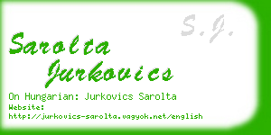 sarolta jurkovics business card